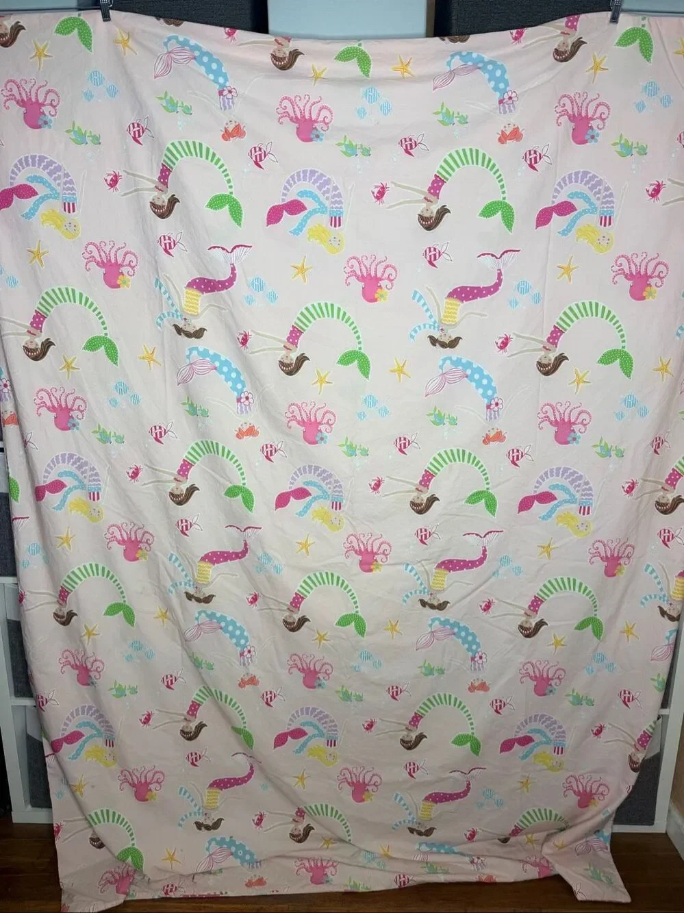Pottery Barn Kids Organic Mermaid Duvet Cover Twin Size